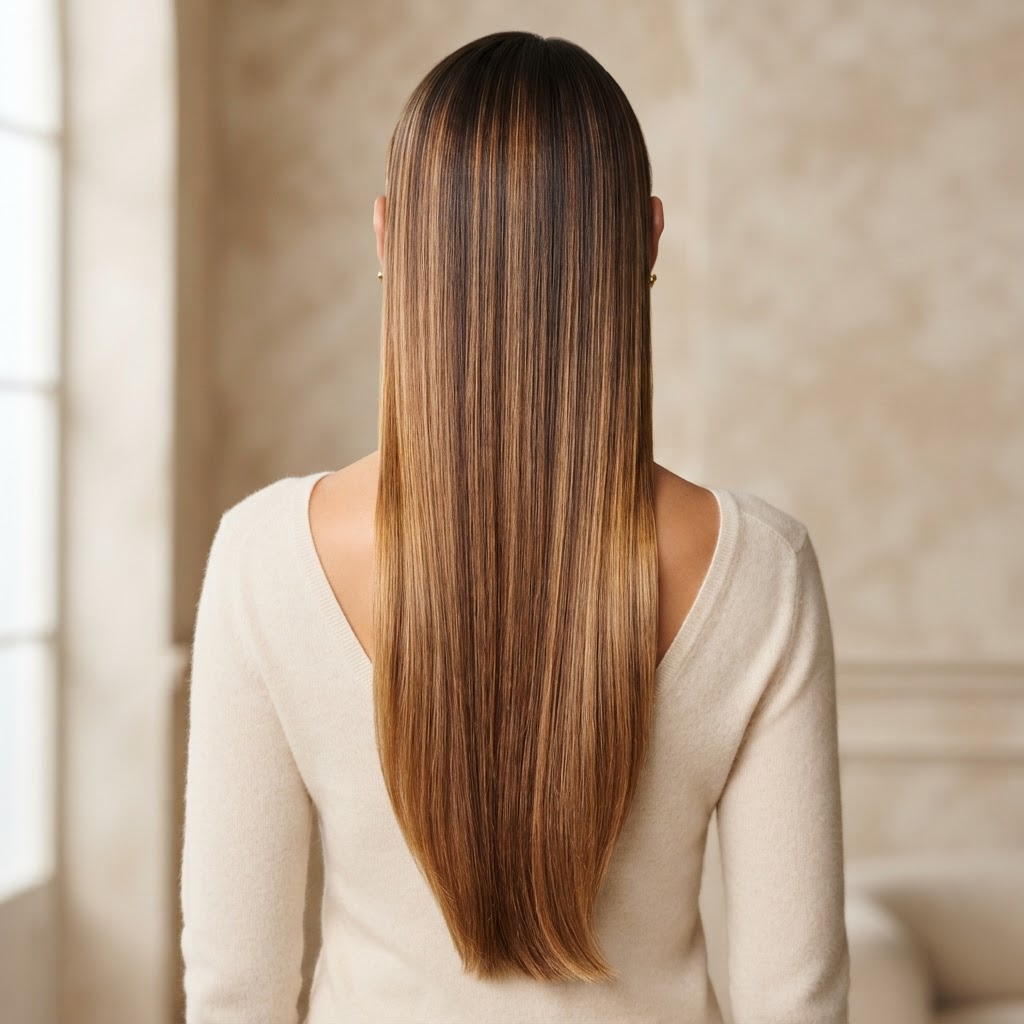 Varm karamellbalayage